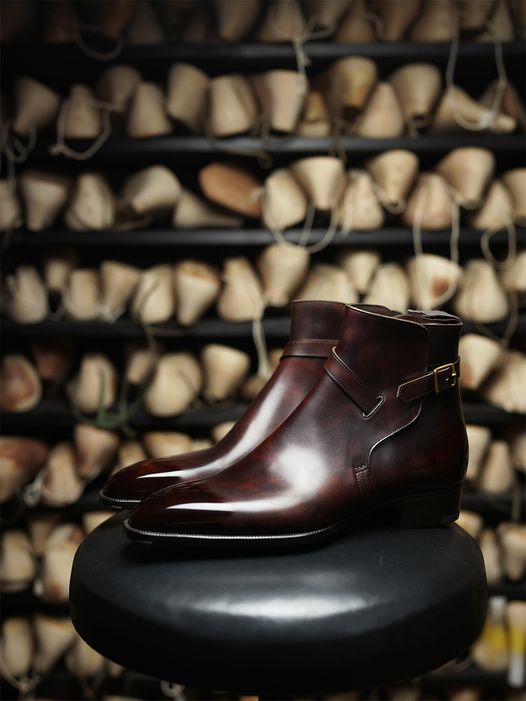 Burgundy Brown Leather Alvor Slip On Jodhpur Boots - Boots