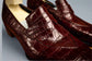 Burgundy Croc Leather Boana Slip On  Loafers - Loafers Shoes
