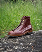 Burgundy Leather Lace-Up Step Steeds Boots - Hiking and Trekking Boots