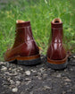 Burgundy Leather Lace-Up Step Steeds Boots - Hiking and Trekking Boots