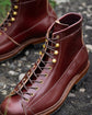 Burgundy Leather Lace-Up Step Steeds Boots - Hiking and Trekking Boots