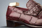 Burnish Brown Burgundy Braided Leather Special Edition Midara Loafers - Loafers Shoes