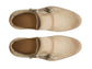 Cream Italian Suede Leather Double Monkstrap Shoes With Sneakers Sole  - Leather Shoes