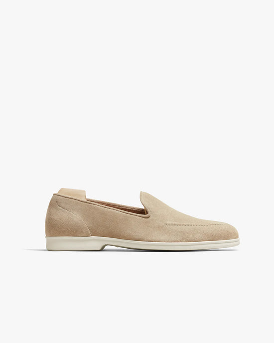 Cream Suede Libraria Loafers - Loafers shoes