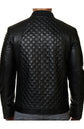 Croc Embossed Black Leather Jackets Mens - Leather Jackets