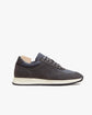 Dark Grey Suede Leather Lace Up Running Sneaker Shoes - Sneaker Shoes