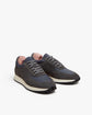 Dark Grey Suede Leather Lace Up Running Sneaker Shoes - Sneaker Shoes