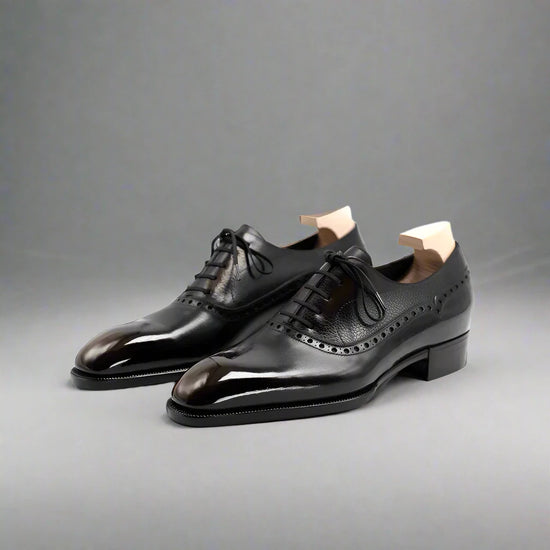 Ethereal Patina Two Tone Italian Leather Oxford Shoes - Formal Shoes