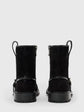 Black Italian Suede Leather Round Toe Tanker Zipper Boots - Boots
