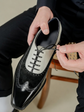 Black Leather And Suede With White Leather Cedara Wingtip Oxford - Formal Shoes