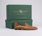 Tan Leather Full-Strap Slip On penny Loafers - Loafers ( Unlined Interior Lightweight)