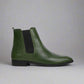 Green Croc Print Leather Amarante Slip On Boots - Boots