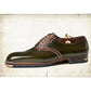 Green Leather Elowen Brogue Oxfords - Formal Shoes