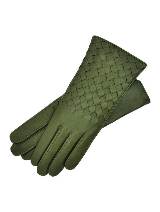 Green Leather Gloves -  Leather Gloves