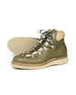 Green Leather and White Leather High Top Lace Up Boots With White Sole - Combat Boots - Boots