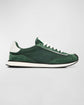 Green Suede Leather Lace Up Running Sneaker Shoes - Sneaker Shoes