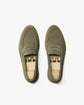 Green Suede Leather Universtone Penny Loafers - Loafers Shoes