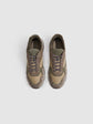 Grey Multi Suede Leather Lace Up Running Sneaker Shoes - Sneaker Shoes