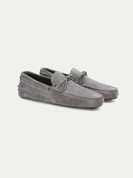 Grey Suede Ophelia Driving Loafers - Loafers