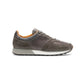 Grey Suede and Leather Nausori Lace Up Running Sneaker Shoes - Sneaker Shoes