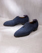 Italian Blue Suede Laura Brogue Derby Oxfords - Formal Shoes