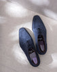 Italian Blue Suede Laura Brogue Derby Oxfords - Formal Shoes