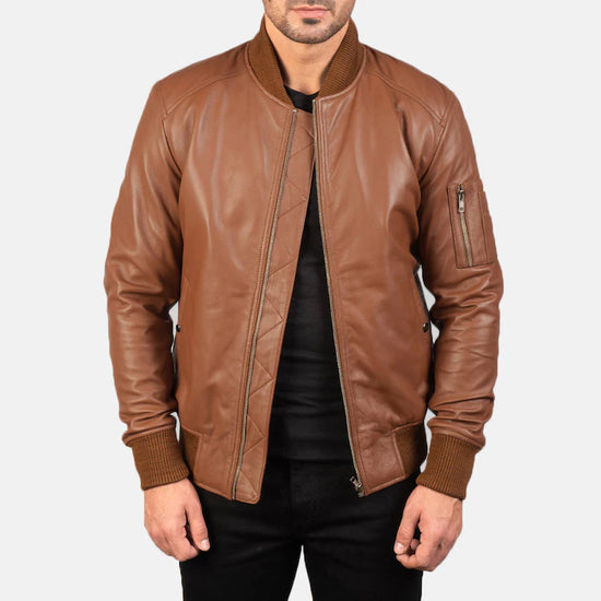 Leather Bomber Jacket rolf Leather Bomber Jacket  men's leather jacket - Leather Jackets
