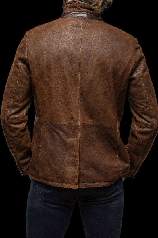 Luxury Edition - Artisian Tan Italian Premium Leather Mens Classic Leather Jacket - Leather Jackets