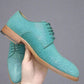 Luxury Edition - Authentic Real Stingray Skin Men's Luxury Green Party Dress Shoes Genuine Exotic Leather Handmade Male Lace-up GOODYEAR Oxfords - Formal Shoes