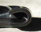 Luxury Edition - Black Italian Leather Ibiza Slip On Crossed Component Goodyear Welted Loafers With Special Metal Plate - Loafers