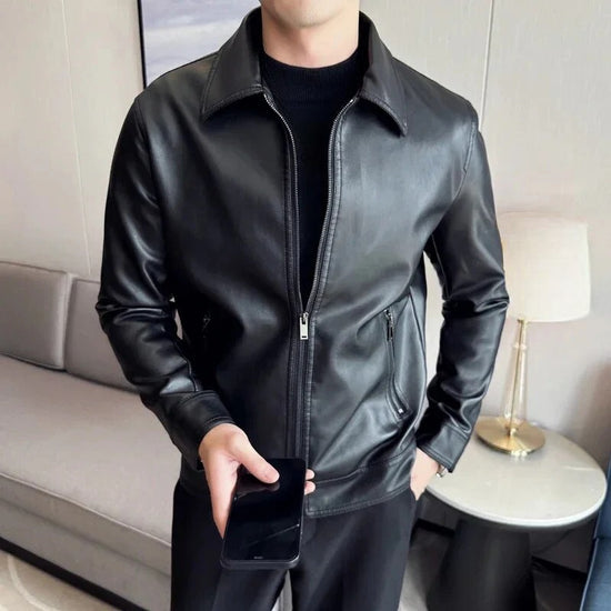 MOTO Classic Black leather jacket - Leather Jackets