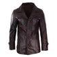 Men's Jacket  Real Leather Classic Coat Retro Vintage Design - Leather Jackets