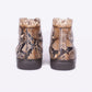 Men's Shoes Brown Python Print / Calf-Skin Leather High-Top Sneakers - Sneaker Shoes