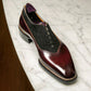 Men’s Two Tone Brown & Green Suede Leather Lace Up Fine Shoes - Formal Shoes