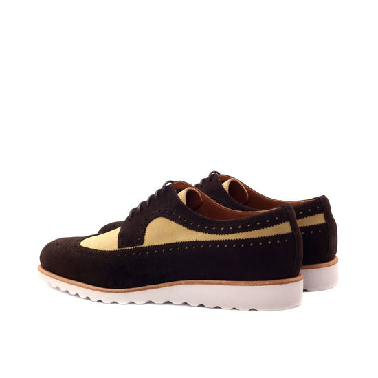 Men’s Wingtips in Brown and Sand Lux Suede with Vibram Sneaker Sole - Formal shoes