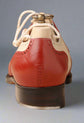 Men’s Wingtips in Wine Red and Beige Lux Leather - Formal shoes