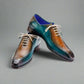 Mens Shoes Exotic Ostrich Leg Bicycle Toe Oxfords - Formal Shoes