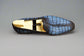 Navy Blue Croc Leather Penny Loafers Slip On Shoes - Loafers Shoes