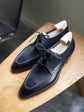 Navy Blue Leather Teruel Derby Shoes - Formal Shoes
