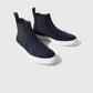 Navy Blue Suede Kevin High Top Chelsea Sneaker Boots - Sneakers Boots