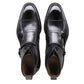 Norwegian Welted Mafra Black Leather Double Monk Strap Oxford Boot - Monk Strap Oxford Boots