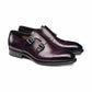 Purple Leather Woodford Balmoral Double Monk Strap Toe Cap Oxfords - Formal Shoes - Monk Shoes