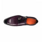 Purple Leather Woodford Balmoral Double Monk Strap Toe Cap Oxfords - Formal Shoes - Monk Shoes