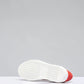 Red Italian Suede Leather Low Top Lace Up Sneakers with White Sole - Sneaker Shoes