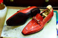 Reddish Croc Emeric Leather Brogue Loafers - Loafers Shoes