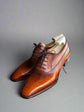 TAN LEATHER MODENA BROGUE WHOLECUT OXFORD SHOE - FORMAL SHOES