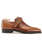 Tan Arca Leather Single Buckle Monk Straps Shoes - Formals Shoes - Monk Shoes