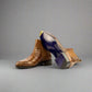 Tan Brown Croc Print Leather Amarante Slip On Boots - Boots