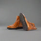 Tan Leather And Tan Crocodile Print Italian Leather Campinas Slip On Zipper Boots - Alligator Print - Boots