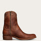 Tan Leather Barstow Slip On Zipper Western Cowboy Boots - Cowboy Boots